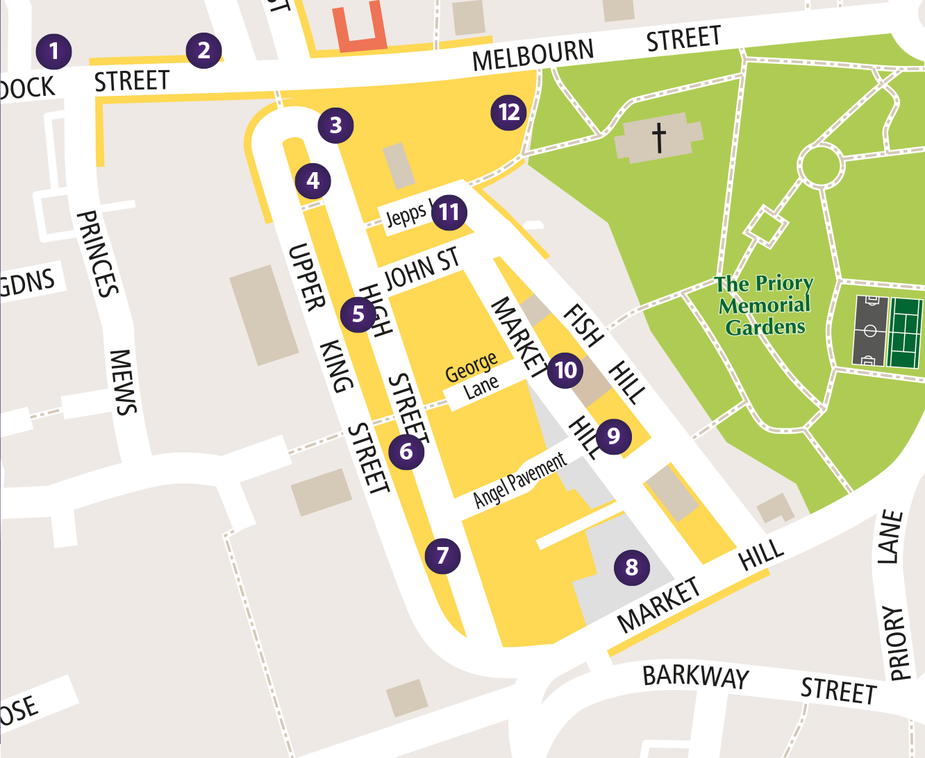 illustrated map of royston
